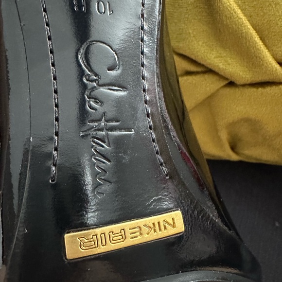 Cole haan Nike air black patent pumps heel 10B - Picture 3 of 10